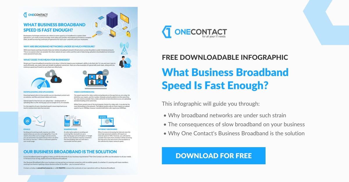 Infographic - What Business Broadband Speed Is Fast Enough? | One Contact